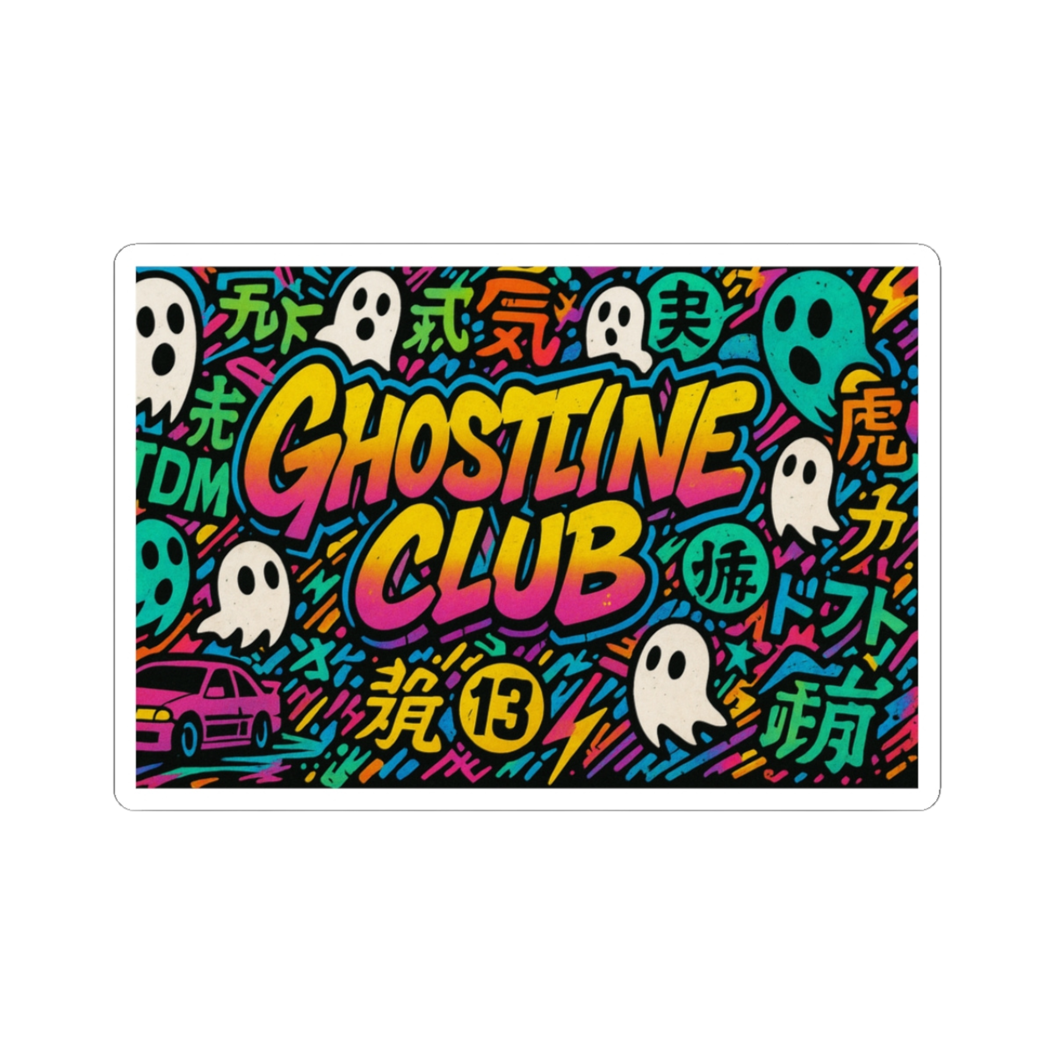 GHOSTLINE CLUB Graffiti Kiss-Cut Sticker